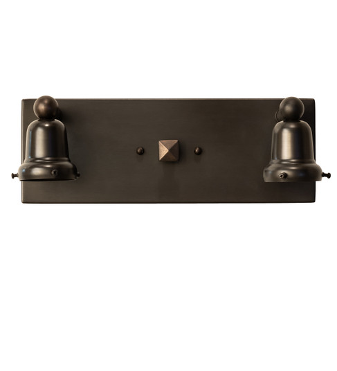 Two Light Wall Sconce Hardware in Craftsman Brown,Polished Brass (57|51794)