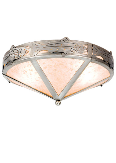 Rainbow Trout Two Light Flushmount in Industrial Steel (57|51225)
