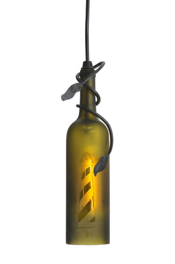 Tuscan Vineyard One Light Mini Pendant in Black Metal (57|51001)