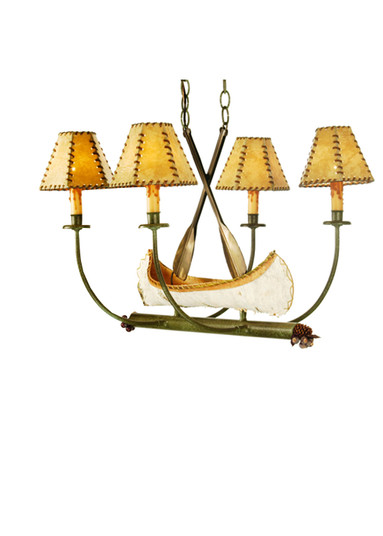 Canoe Four Light Chandelier in Tarnished Copper (57|50944)