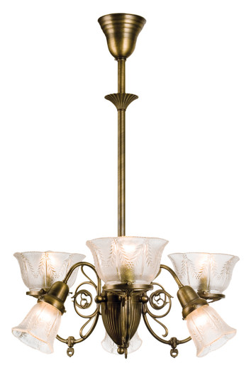 Revival Six Light Chandelier in Antique Brass (57|50758)