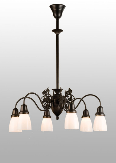 Binghamton Six Light Chandelier in Craftsman Brown (57|50655)