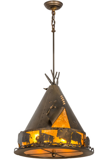 Teepee Four Light Pendant in Antique Copper (57|50156)