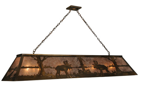 Moose At Lake 11 Light Pendant in Antique Copper (57|50120)