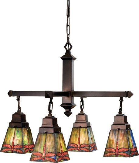 Prairie Dragonfly Four Light Chandelier in Antique Copper (57|48035)