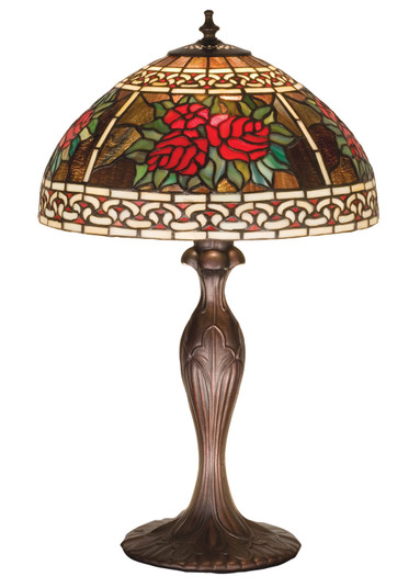 Roses & Scrolls One Light Table Lamp in Craftsman Brown (57|37789)