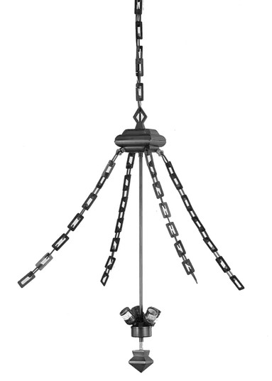 Mission Four Light Inverted Pendant Hardware in Mahogany Bronze (57|36195)