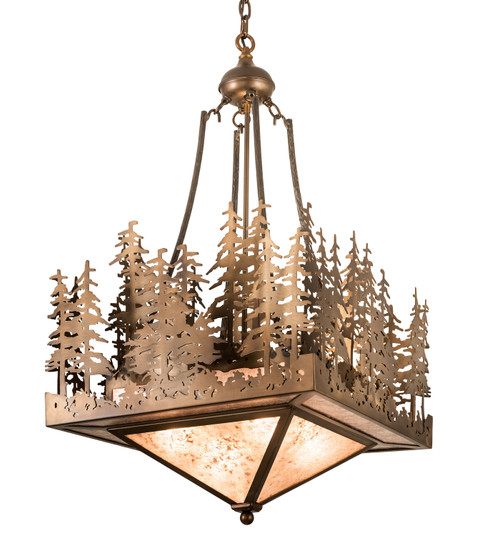 Pine Lake Four Light Inverted Pendant in Antique Copper (57|32614)