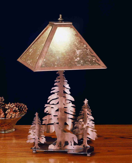 Northwoods Wolf On The Loose Table Lamp in Antique Copper Antique Copper (57|32592)