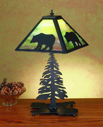 Lone Bear Two Light Table Lamp in Textured Black Textured Black (57|32552)
