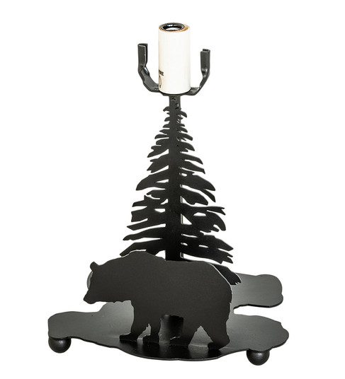 Lone Bear One Light Table Base in Textured Black (57|32223)