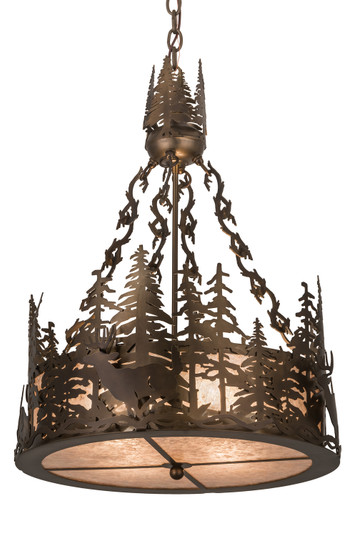 Deer At Dusk Four Light Inverted Pendant in Antique Copper (57|32127) Deer At Dusk Four Light Inverted Pendant in Antique Copper (57|32127)