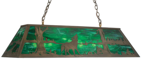 Wolf At Lake Six Light Pendant in Antique Copper (57|31634) Wolf At Lake Six Light Pendant in Antique Copper (57|31634)