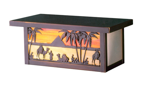 Camel One Light Wall Sconce in Craftsman Brown (57|31283)