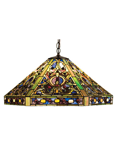 Tiffany Elizabethan Three Light Pendant in Mahogany Bronze (57|31118)