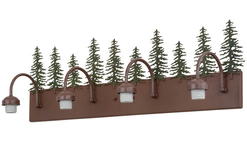 Tall Pines Four Light Vanity Hardware in Rust/Green Trees (57|29472)