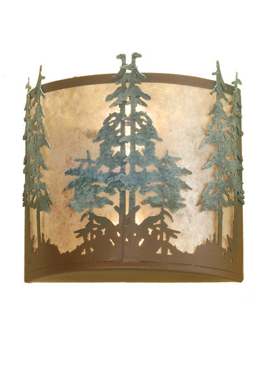 Tall Pines Two Light Wall Sconce in Rust/Green Trees (57|29327)