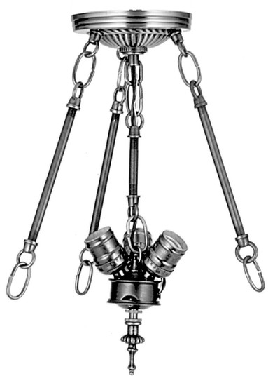 Serpentine Three Light Inverted Pendant Hardware in Mahogany Bronze (57|28167)