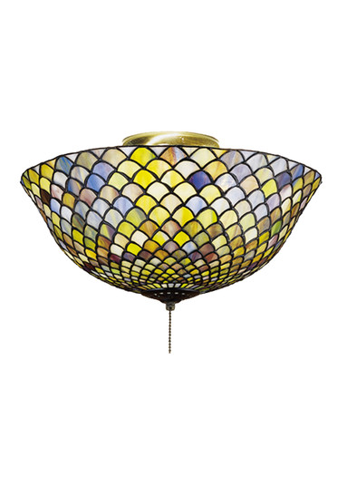 Tiffany Fishscale Flushmount in Mahogany Bronze (57|27437)
