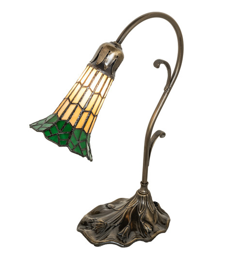 Stained Glass Pond Lily One Light Mini Lamp in Antique Brass (57|27084)