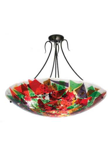 Metro Fusion Three Light Semi-Flushmount in Textured Black (57|26346)