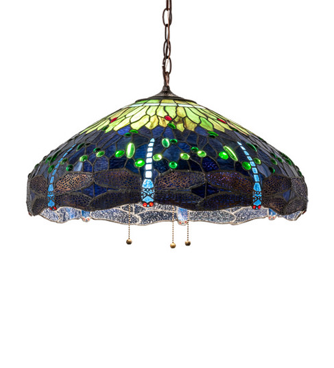 Tiffany Hanginghead Dragonfly Three Light Pendant in Mahogany Bronze (57|26214)