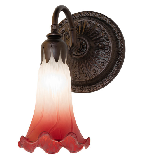 Pink/White One Light Wall Sconce in Mahogany Bronze (57|261098)