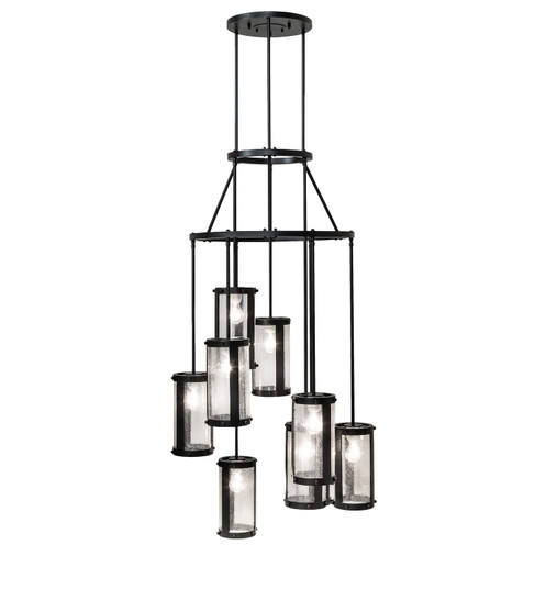 Cartier Nine Light Chandelier in Solar Black (57|257212)