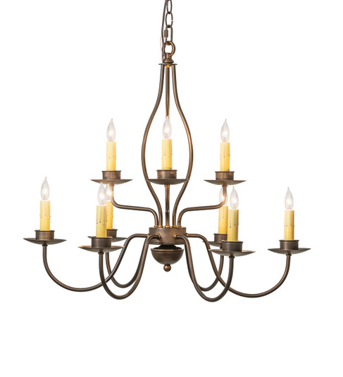 Nine Light Chandelier in Antique Copper (57|256311)