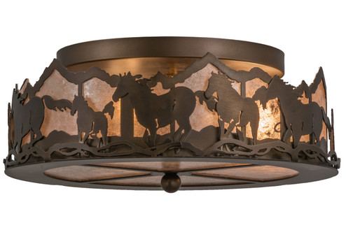 Running Horses LED Flushmount in Antique Copper (57|254703)