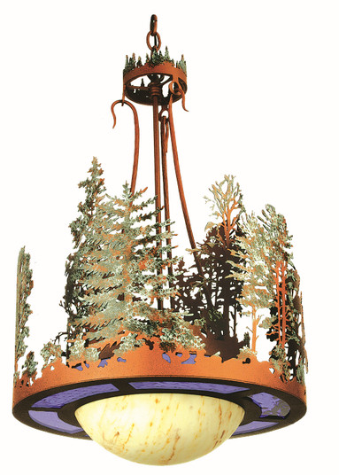 Pine Lake One Light Pendant in Rust/Green Trees (57|254471)
