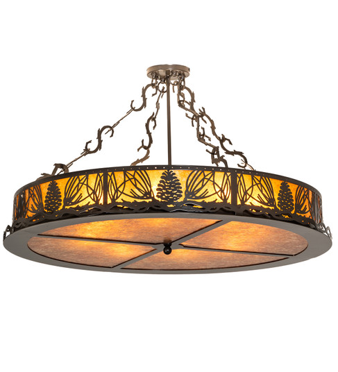 Mountain Pine Eight Light Semi-Flushmount in Timeless Bronze (57|254176)