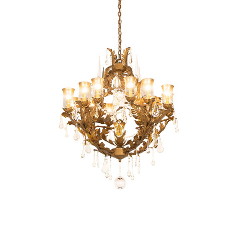 French Baroque 13 Light Chandelier in Aztec Gold (57|251904)