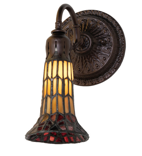 Stained Glass Pond Lily One Light Wall Sconce in Mahogany Bronze (57|251865)