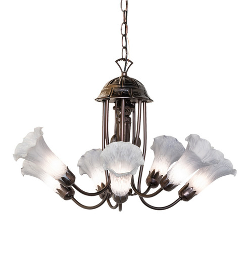 Gray Seven Light Chandelier in Mahogany Bronze (57|251587)