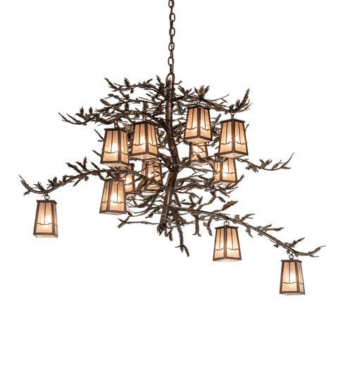 Pine Branch 12 Light Chandelier in Mahogany Bronze (57|251446)