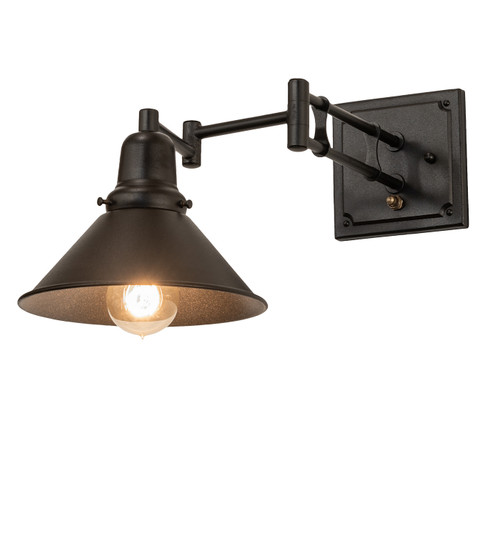 Swingarm One Light Wall Sconce in Textured Black & Pewter (57|251126)