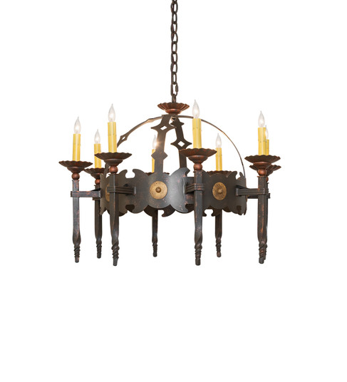 Antibes Eight Light Chandelier in Gilded Tobacco (57|250741)
