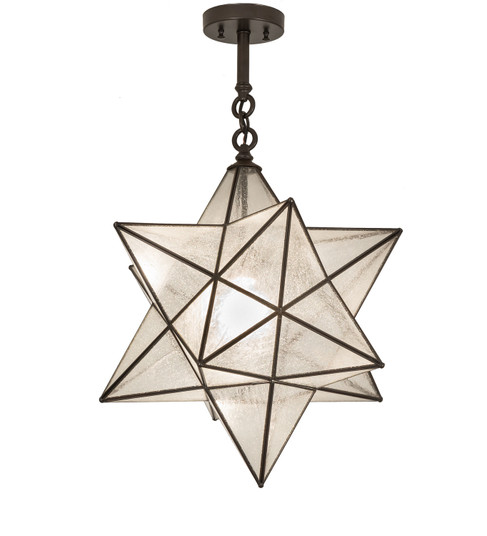 Moravian Star One Light Semi-Flushmount in Craftsman Brown (57|249905)