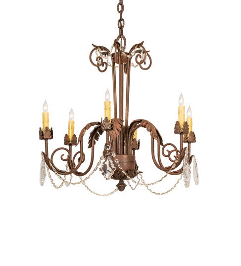 Lindsay Six Light Chandelier in Cortez Gold (57|249787)