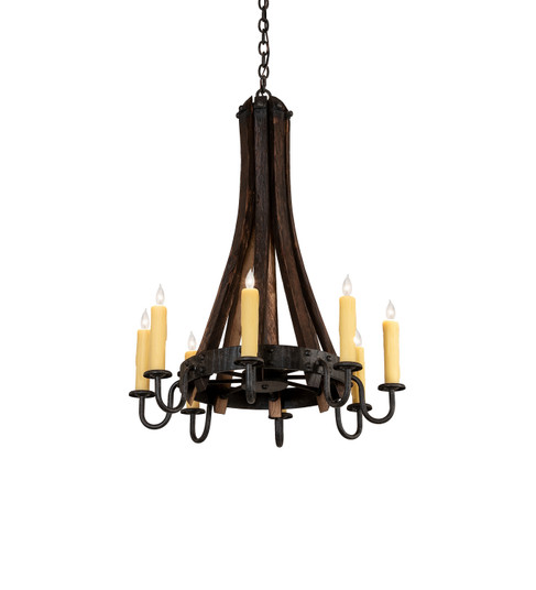 Barrel Stave Eight Light Chandelier in Coffee Bean (57|248830)