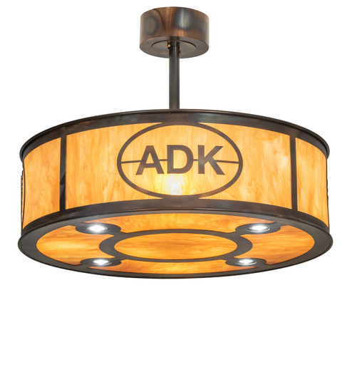 Personalized LED Pendant in Light Burnished Antique Copper (57|248313)