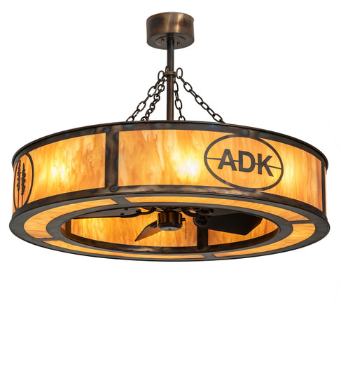 Personalized Eight Light Chandel-Air in Light Burnished Antique Copper (57|248311)