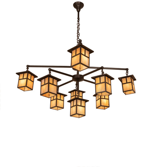 Hyde Park Nine Light Chandelier in Craftsman Brown (57|247801)