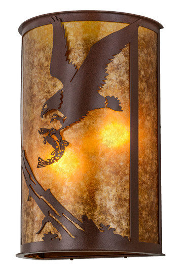 Strike Of The Eagle Two Light Wall Sconce in Rust (57|247275)