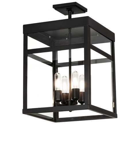 Quadrato LED Semi-Flushmount in Wrought Iron (57|246442)