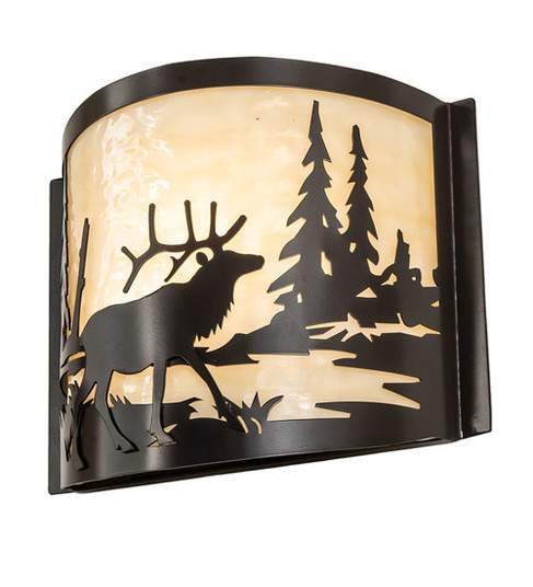 Elk At Lake One Light Wall Sconce in Timeless Bronze (57|246142)