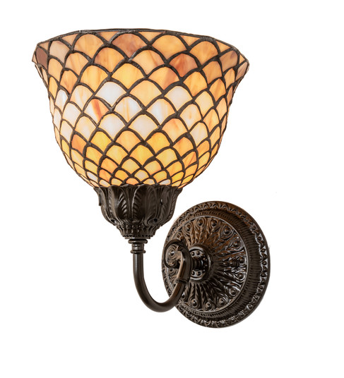 Tiffany Fishscale One Light Wall Sconce in Mahogany Bronze (57|245428)