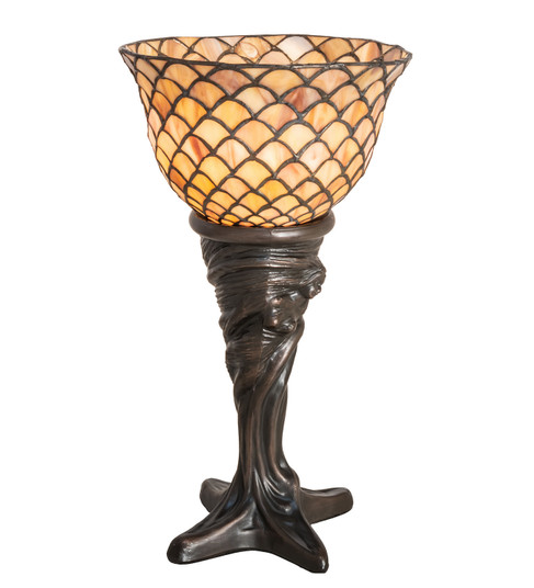 Tiffany Fishscale One Light Mini Lamp in Mahogany Bronze (57|244877)