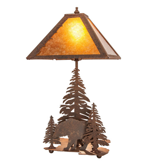 Lone Bear Two Light Table Lamp in Hand Painted Rust Hand Painted Rust (57|244667)